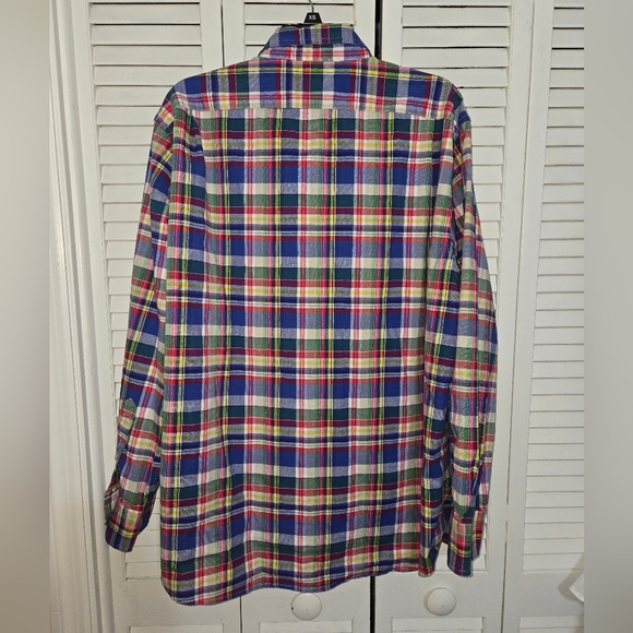 Cremieux Men's XXL Slim Fit Stretch Oxford Plaid Shirt - Picture 7 of 11